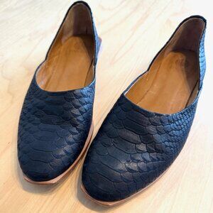 COCLICO ballet flat [Henri] black embossed leather size 37.5 [US 7.5]